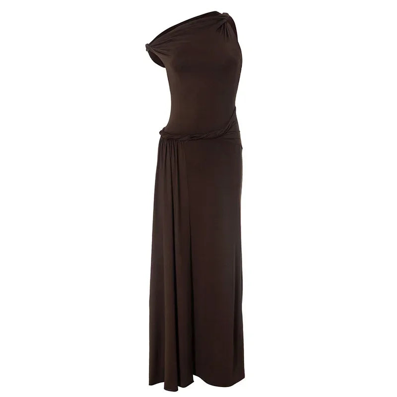 فستان ماكسي شبكي منسدل