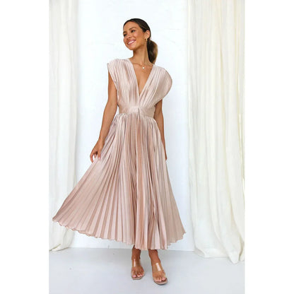 Nathan Flowing Pleated Ankle Dress